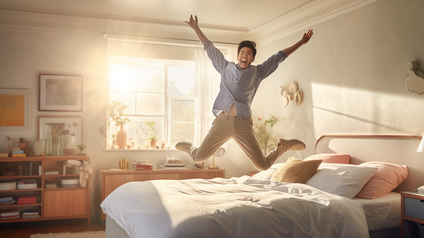 疲れた男性がスヤァ。安眠グッズプレゼント特集